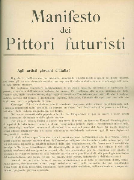 Manifesto dei pittori futuristi