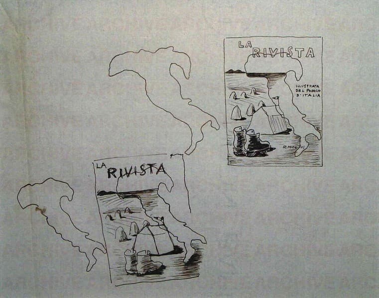 Bozzetto per copertina de “La Rivista Illustrata del Popolo d’Italia”