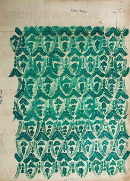 Progetto grafico di tessuto per la XI Triennale di Milano