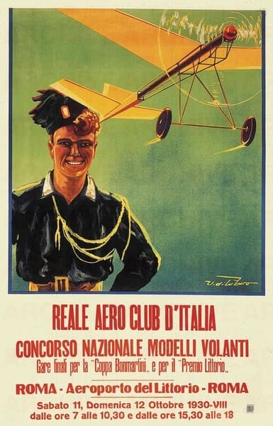 Reale Aero Club d’Italia
Concorso Nazionale Modelli Volanti
Coppa Bonmartini
