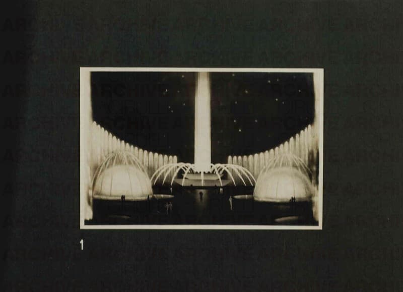 Esposizione Universale di Roma 1942 Foto di bozzetto per Giardini luminosi