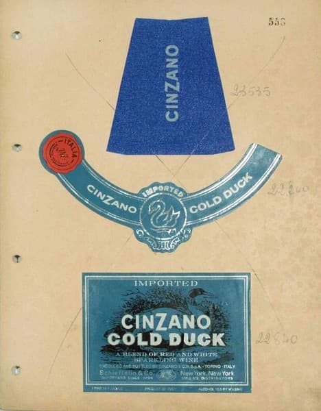 Cinzano Gold Duck. Studio per packaging