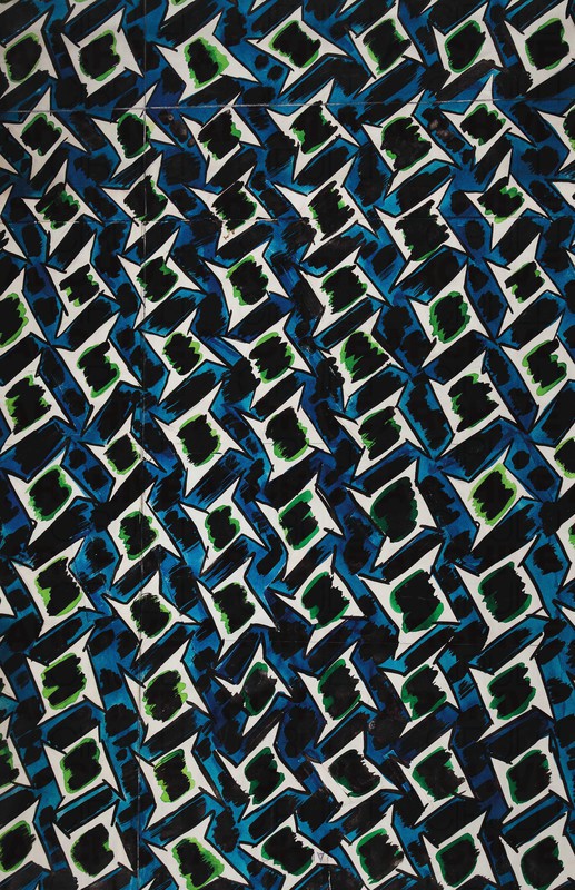 Progetto grafico di tessuto per X Triennale di Milano - esposizione internazionale delle arti decorative e industriali moderne e dell’architettura moderna