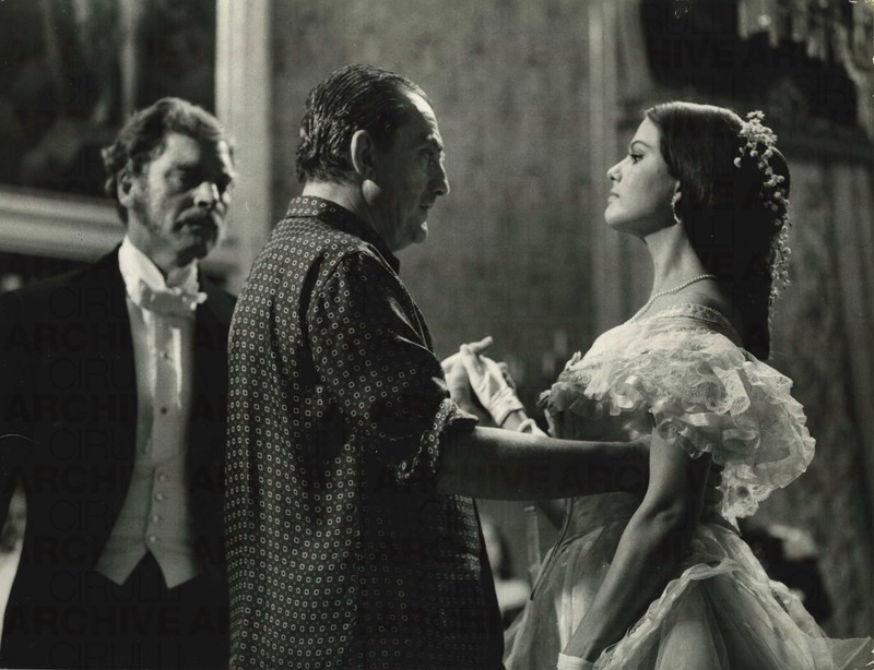 Luchino Visconti, Claudia Cardinale e Burt Lancaster durante le riprese de “Il Gattopardo”