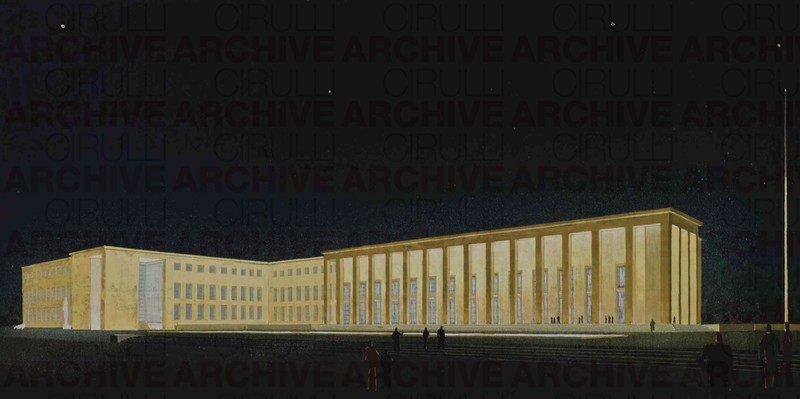 Esposizione Universale di Roma 1942 Studio per illuminazione del Palazzo degli Uffici