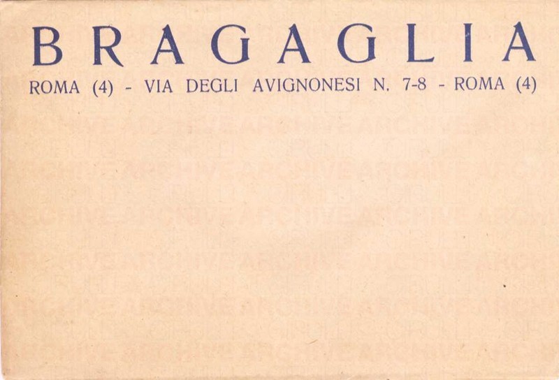 Bragaglia Teatro Sperimentale degli Indipendenti Roma - busta