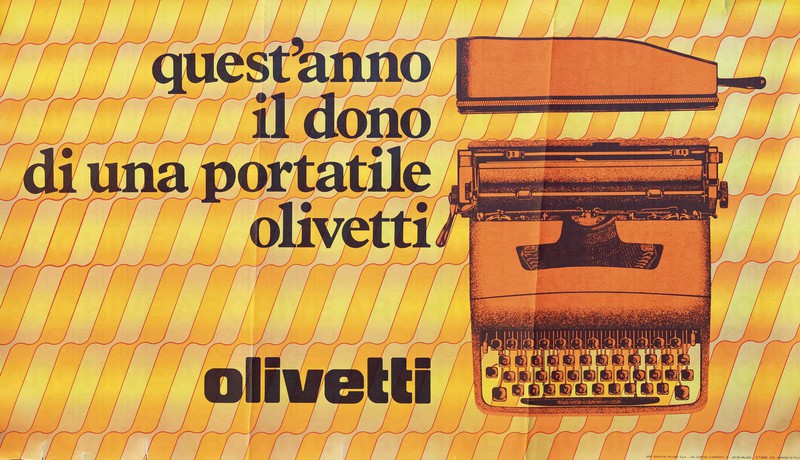 “quest’anno il dono di una portatile olivetti” (Olivetti Lettera 22)